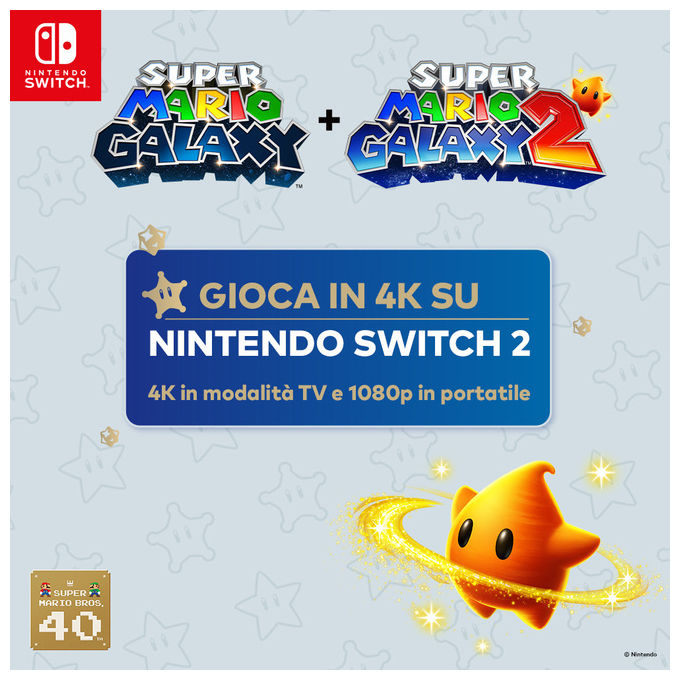 Nintendo Super Mario Galaxy Super Mario Galaxy 2 Gioco Nintendo Switch Edizione Italiana Versione su Scheda Supporto Fisico