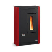 Extraflame, Stufa a Pellet Luisella 5.0, Bordeaux, Nero, Grigio Grafite, Acciaio Verniciato