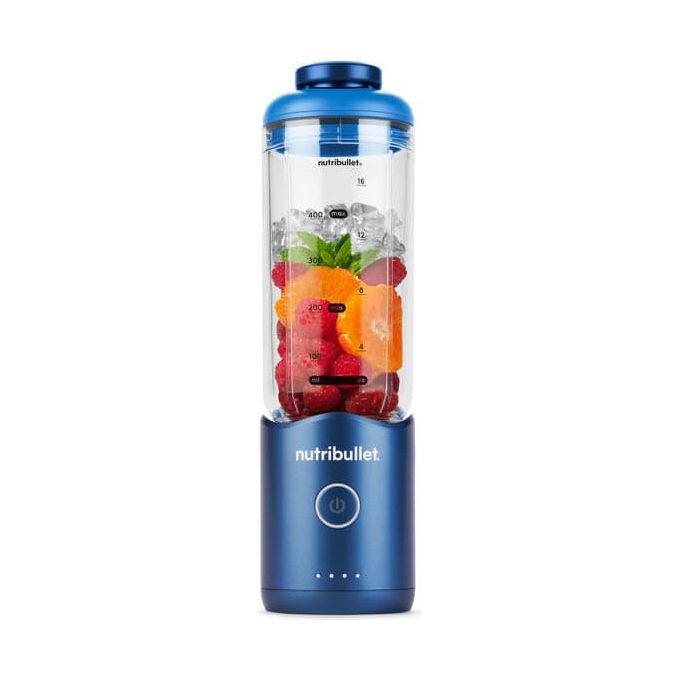 NutriBullet NBP013BL Flex Frullatore Portatile 0,59 L 100 W USB-C Tritaghiaccio Lame Acciaio Inox colore Blu