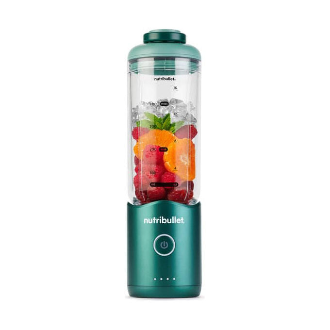 NutriBullet NBP013GR Flex Frullatore Portatile 0.59 L Ricaricabile USB-C Tritaghiaccio Lame Acciaio inox colore Verde