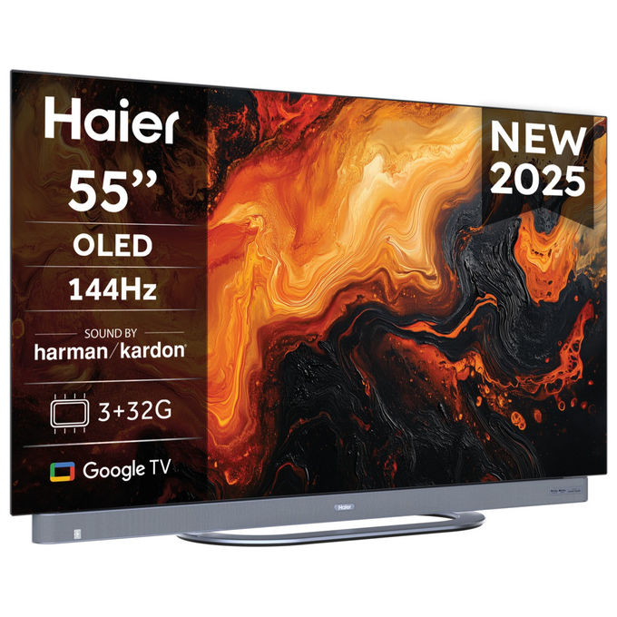 Haier, Tv Oled 55 pollici, 4K Ultra HD, Smart Tv, Wifi, Nero, H55C95EUX