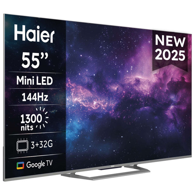 Haier, Smart Tv Mini Led 55'' 4K Uhd, H55M90Eux, Nero