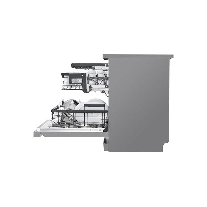 LG DF587HVS Serie 5 Lavastoviglie Libera Installazione 14 coperti Classe A QuadWash TrueSteam Wi-Fi 43 dB (85x60x60 cm) colore Grigio