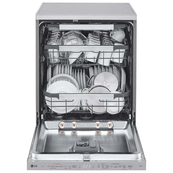 LG DF587HVS Serie 5 Lavastoviglie Libera Installazione 14 coperti Classe A QuadWash TrueSteam Wi-Fi 43 dB (85x60x60 cm) colore Grigio