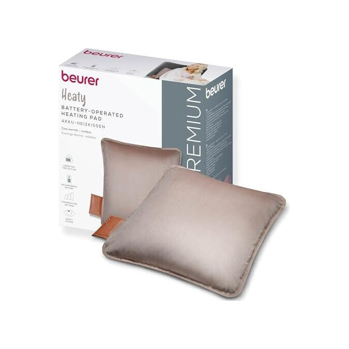 Beurer HK 77 Heaty Cuscino Riscaldante Senza Fili Smokey Taupe 450x450 mm