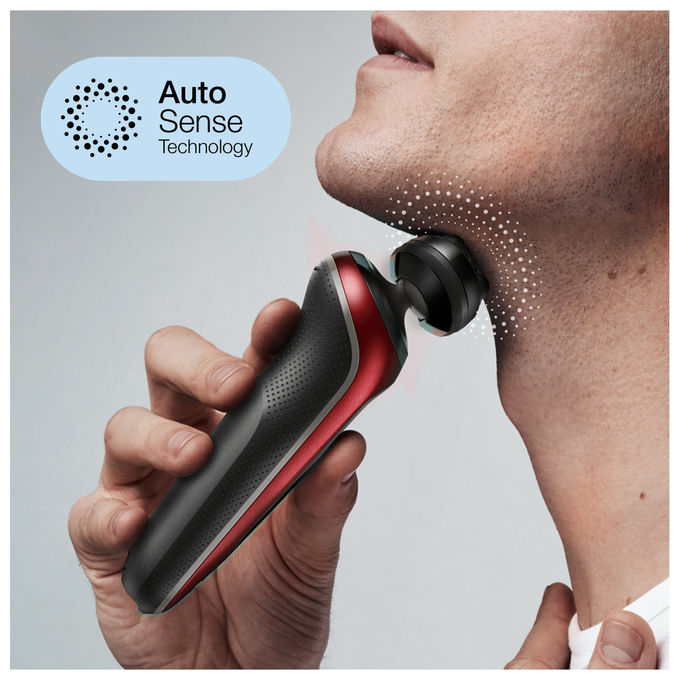 Braun Series 6 61-R1200s Rasoio Elettrico WetandDry Rosso