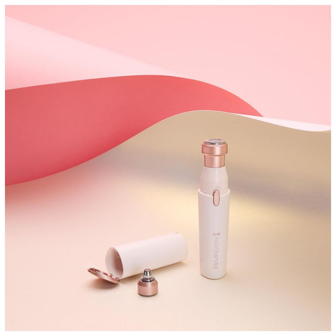 Remington WFS200 BareMe Rasoio Viso Donna 2 in 1 Wet and Dry 80 min autonomia USB-C colore Bianco e Rosa