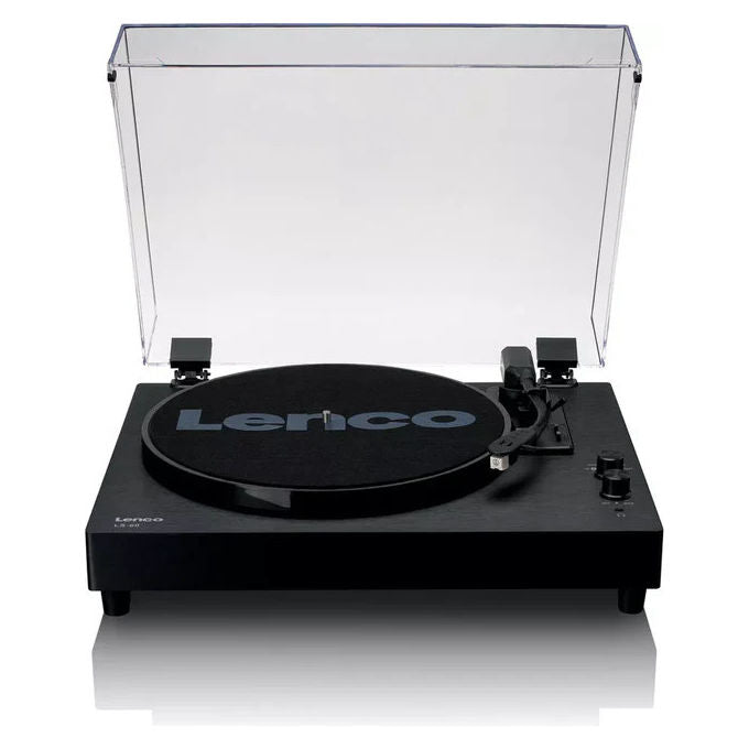 Lenco LS-60BK Giradischi con Altoparlanti Integrati 2x5W Bluetooth AT-3600 MMC 33 45 78 rpm Uscita RCA colore Nero