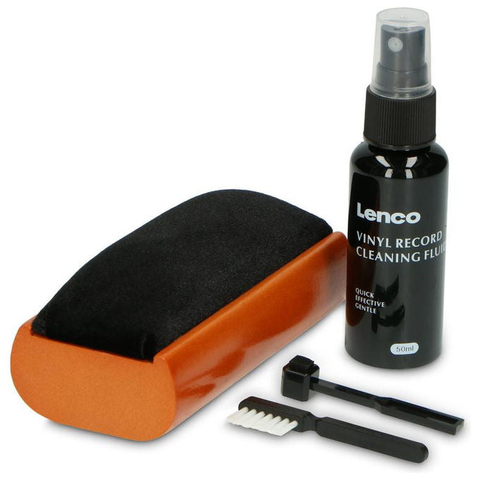 Lenco, Kit di Pulizia per Dischi in Vinile TTA-5IN1, con Spazzola in Velluto e Liquido Detergente