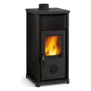 LA NORDICA Stufa a Legna Tea 5.0 Acciaio Nero e Bianco 7 kW