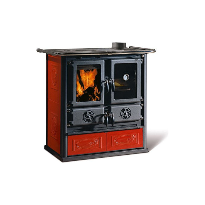 Nordica, Cucina a Legna Rosetta 5.0 VST.16, In Ceramica Bordeaux