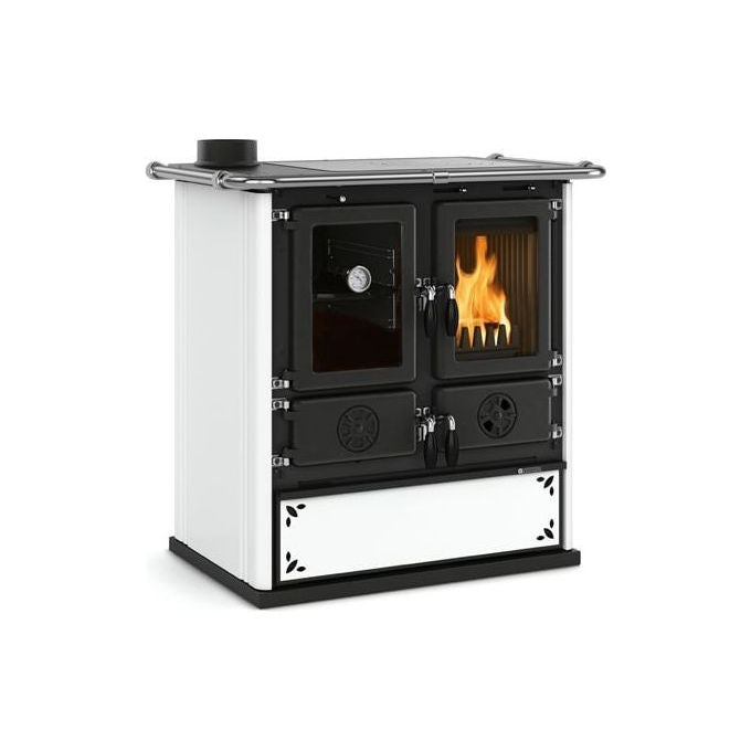 Nordica, Cucina a Legna, ROSETTA Sinistra 5.0 VST.16, Bianco Acciaio