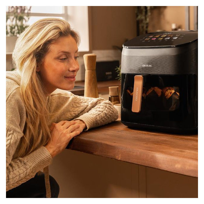 Cecotec CECOFRYandGRILL SMOKIN' 8500 Friggitrice ad aria 8.5 L 2200 W 10 programmi Touch colore Nero Marrone