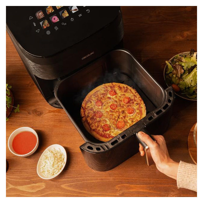 Cecotec CECOFRYandGRILL SMOKIN' 8500 Friggitrice ad aria 8.5 L 2200 W 10 programmi Touch colore Nero Marrone