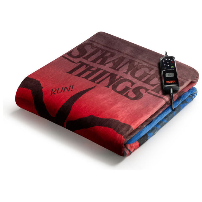 Imetec 26177 CaldoPlaid Stranger Things Plaid Riscaldabile 150 W 6 livelli temperatura 160x120 cm colore Blu Rosso