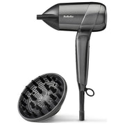 BaByliss D6200DE Titanium Shine Asciugacapelli 1600 W Motore Digitale Ionico Anti-Crespo 3 Velocita' 3 Temperature Diffusore colore Acciaio