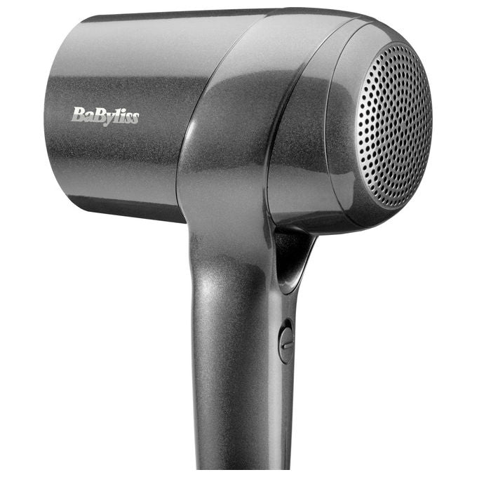 BaByliss D6200DE Titanium Shine Asciugacapelli 1600 W Motore Digitale Ionico Anti-Crespo 3 Velocita' 3 Temperature Diffusore colore Acciaio