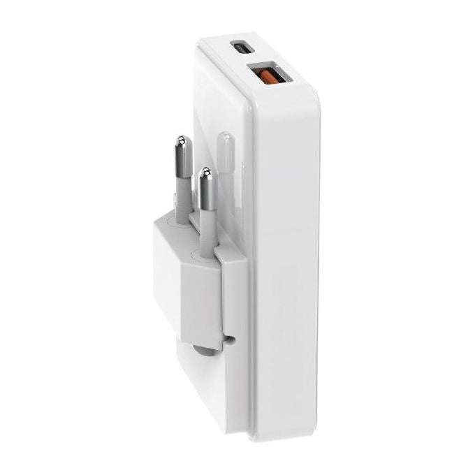 SBS, Caricabatterie Universale, 65W Ricarica Rapida, Bianco
