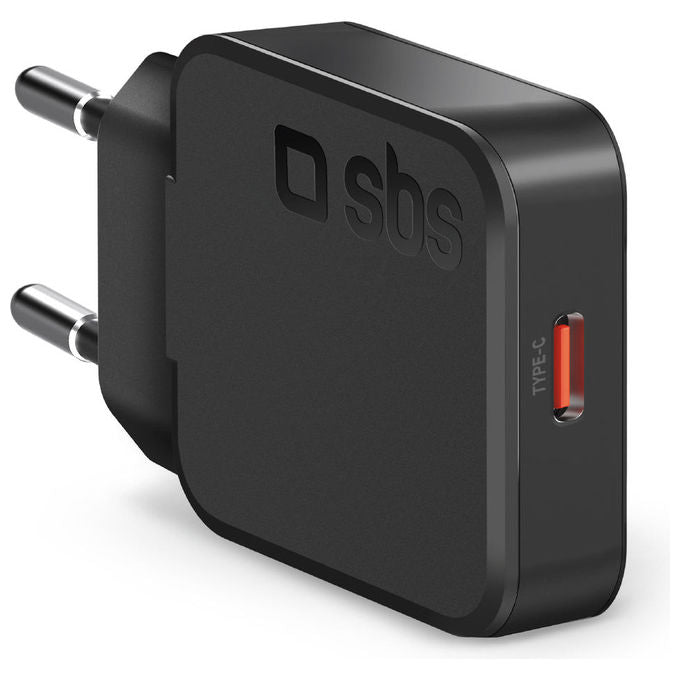 SBS TetraGANC1C20SLIM Caricabatterie Universale da Muro 20W USB-C Nero
