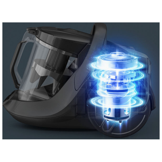 Rowenta RO7C66 Green Force Cyclonic Aspirapolvere a Traino Senza Sacco 2,5 L 500 W 66 dB colore Nero Grigio