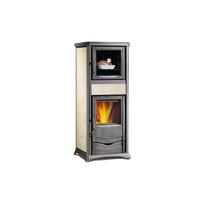 Nordica, Stufa a Legna Rossella Plus Forno 165, Ceramica Panna