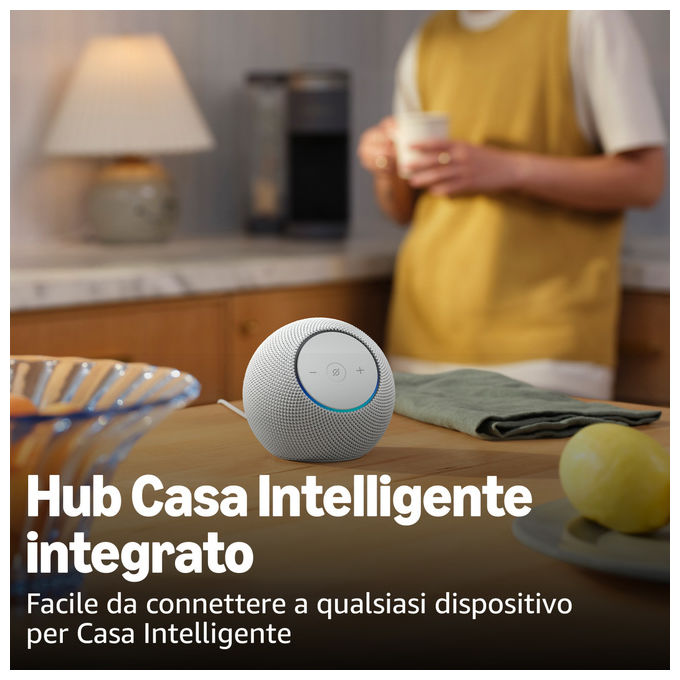 Amazon B0DKLFHZDH Echo Dot Max Smart Speaker Alexa Hub Casa Intelligente Zigbee Matter Wi-Fi 6E Bluetooth 5.3 colore Grafite