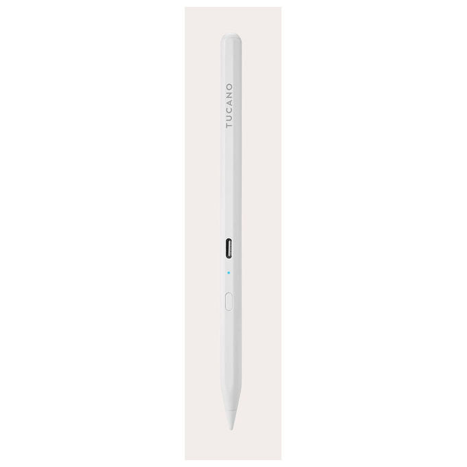 Tucano MA-STY3-W Pencil 3 Penna Stilo Capacitiva Attiva per iPad Palm Rejection USB-C 50h colore Bianco