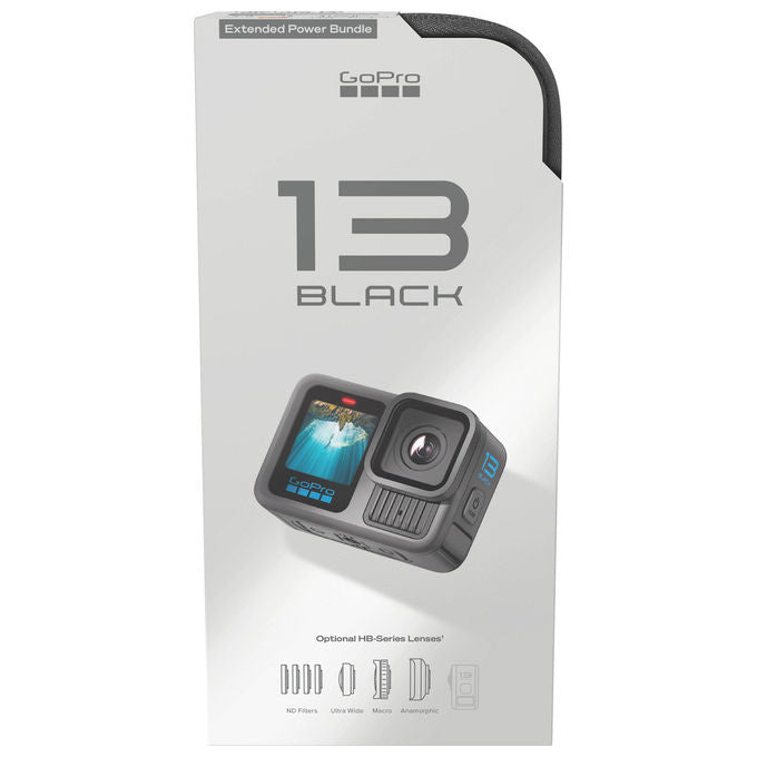 GoPro Hero13, Action Cam, 27.6 MP, 5.3K Ultra HD, Extended Power Bundle