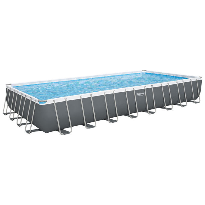 Bestway Piscina Fuori Terra Power Steel 956x488x132 cm Grigio Scuro