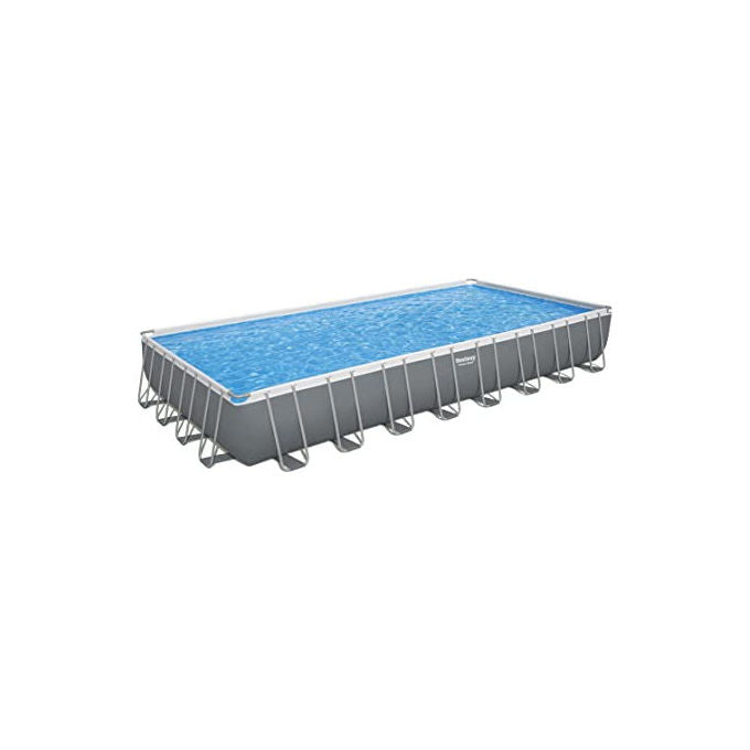 Bestway Piscina Fuori Terra Power Steel 956x488x132 cm Grigio Scuro
