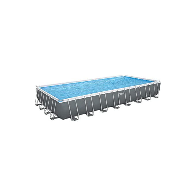 Bestway Piscina Fuori Terra Power Steel 956x488x132 cm Grigio Scuro
