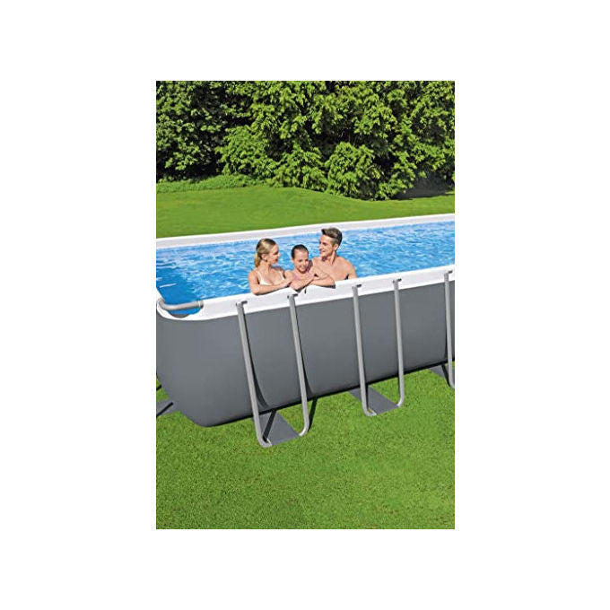 Bestway Piscina Fuori Terra Power Steel 956x488x132 cm Grigio Scuro