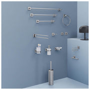 Gedy Porta Asciugamani ad Anello da Parete FJ70 38 Fuji Acciaio Inox Silver Spazzolato