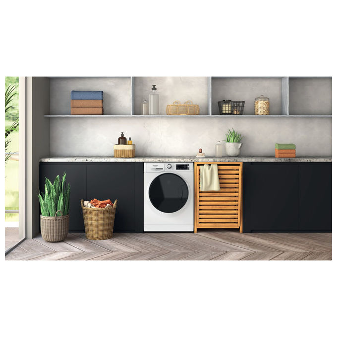 Hotpoint NBT 1048 WD A IT Lavatrice Carica Frontale 10 Kg 1400 rpm Classe A Motore Inverter Vapore Active Care (85x59,5x60,5 cm) colore Bianco