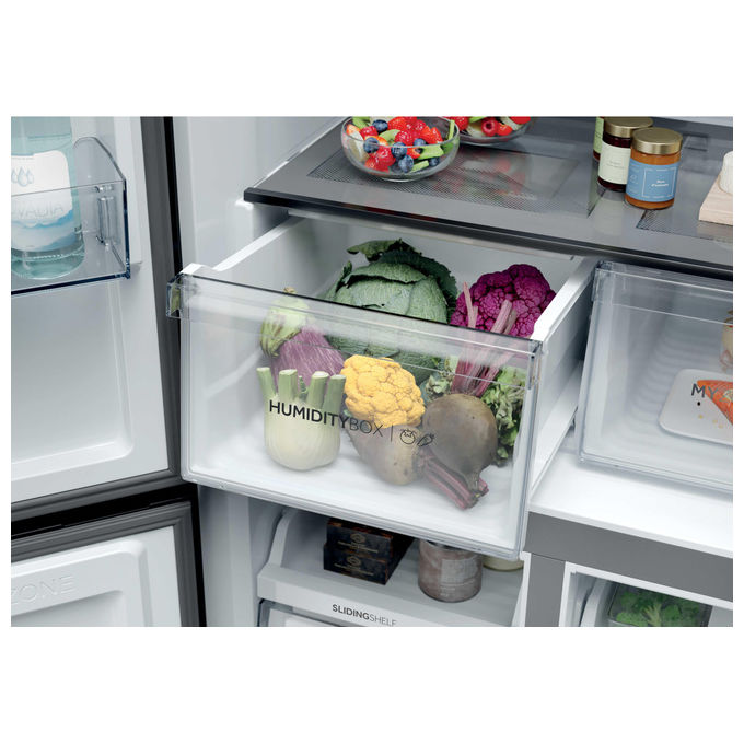 Haier HCR39F19ENPT Serie 3 Frigorifero Americano 4 Porte 646 L 190,5 cm Classe E 35 dB Total No Frost colore Nero