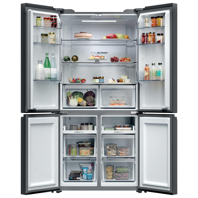 Haier HCR39F19ENPT Serie 3 Frigorifero Americano 4 Porte 646 L 190,5 cm Classe E 35 dB Total No Frost colore Nero