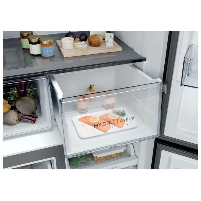 Haier HCR39F19ENPT Serie 3 Frigorifero Americano 4 Porte 646 L 190,5 cm Classe E 35 dB Total No Frost colore Nero