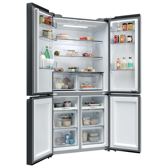 Haier HCR39F19ENPT Serie 3 Frigorifero Americano 4 Porte 646 L 190,5 cm Classe E 35 dB Total No Frost colore Nero