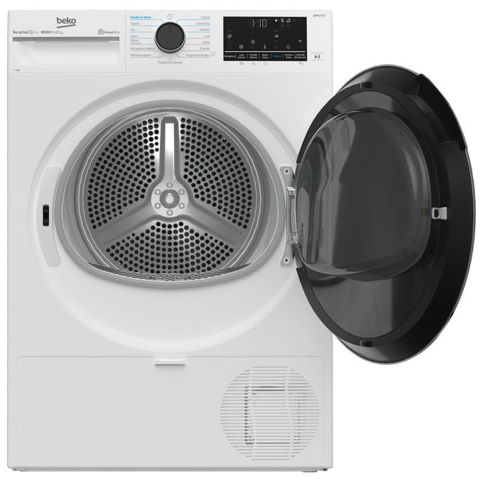 Beko BT96DBS Beyond Asciugatrice Pompa di Calore 9 Kg Classe A Wi-Fi Motore Inverter OptiSense (84.6x59.8x67.2 cm) colore Bianco