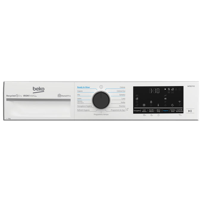 Beko BT96DBS Beyond Asciugatrice Pompa di Calore 9 Kg Classe A Wi-Fi Motore Inverter OptiSense (84.6x59.8x67.2 cm) colore Bianco