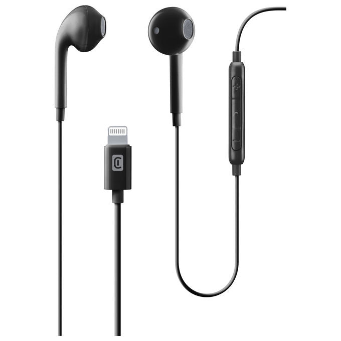 Cellularline Eagle Auricolare con Filo Lightning MFI Per iPhone Nero