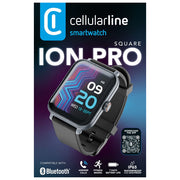 Cellularline Smartwatch Bluetooth Ion Pro Square Display 1.83'' Monitoraggio Sonno e Stress