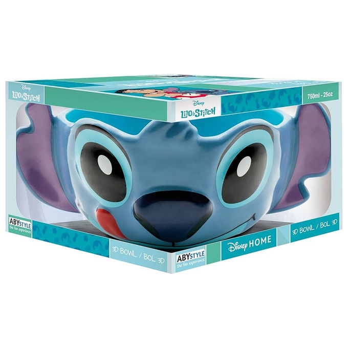 ABYstyle ABYBOL049 Disney Lilo and Stitch Ciotola 3D Testa di Stitch 500ml Dolomite colore Multicolore