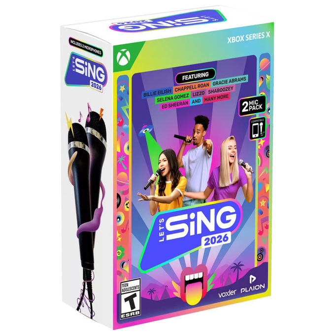 Plaion Let's Sing 2026 Con 2 Microfoni Nintendo Switch Karaoke