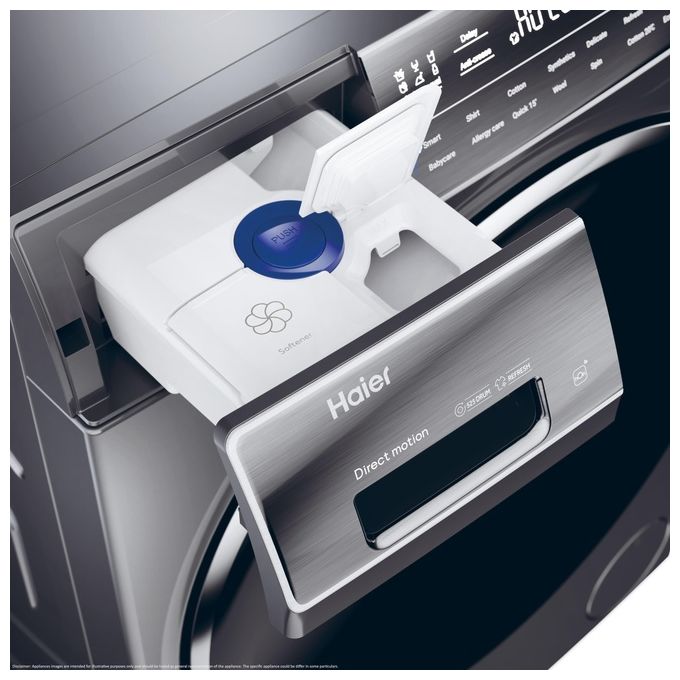 Haier HW100-BD14IGIS8U1 I-Pro Serie 7 Plus Lavatrice Carica Frontale 10 Kg 1400 rpm Classe A Wi-Fi Vapore Inverter (85x60x53 cm) colore Antracite