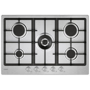 Candy, Piano Cottura a Gas, Acciaio Inox, 74.5 cm, 5 Fuochi, CHG74WTX