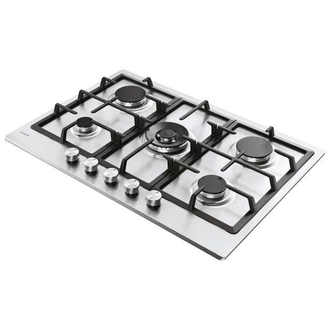 Candy, Piano Cottura a Gas, Acciaio Inox, 74.5 cm, 5 Fuochi, CHG74WTX