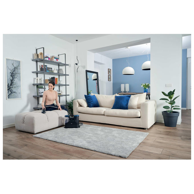Hoover HS500 011 Pulitore a Vapore Portatile 400W Serbatoio 1.5L Aspirazione 10 kPa colore Nero Blu