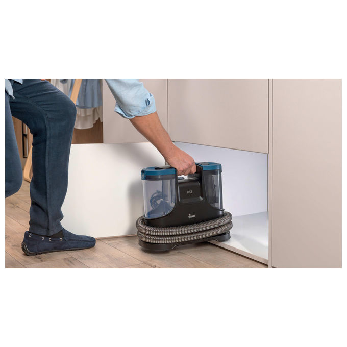Hoover HS500 011 Pulitore a Vapore Portatile 400W Serbatoio 1.5L Aspirazione 10 kPa colore Nero Blu