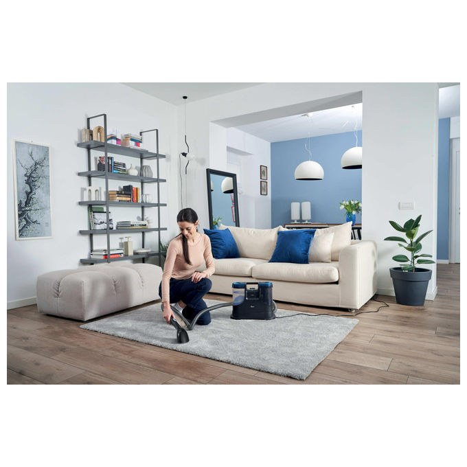 Hoover HS500 011 Pulitore a Vapore Portatile 400W Serbatoio 1.5L Aspirazione 10 kPa colore Nero Blu